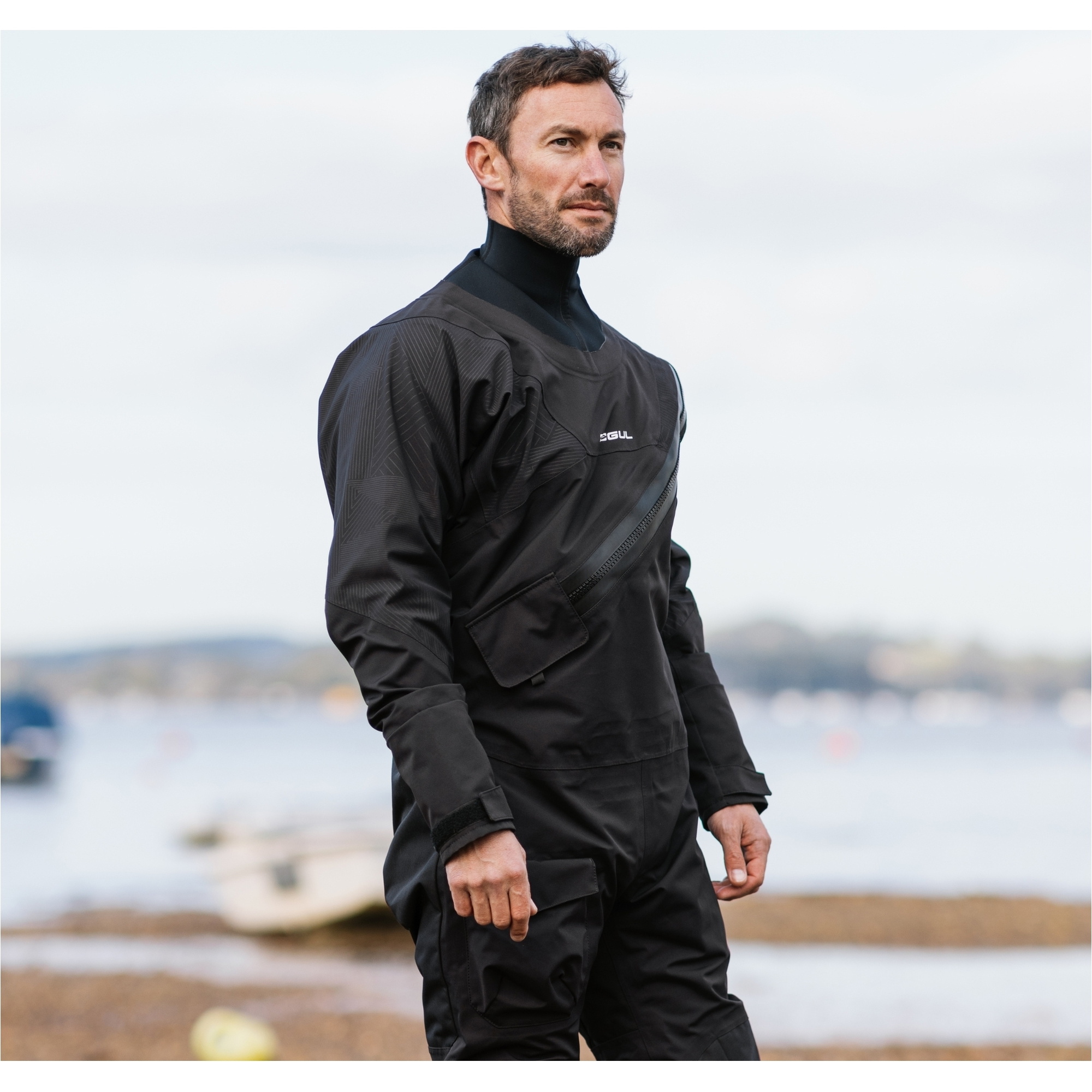 2026 Gul Mens Dartmouth Eclip Zip Drysuit GM0378-B9 - Black